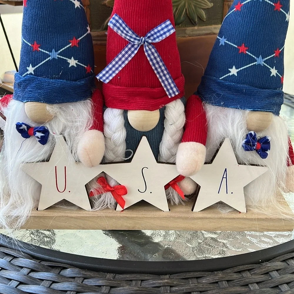 Rae Dunn USA Gnomes NWT - Picture 4 of 6